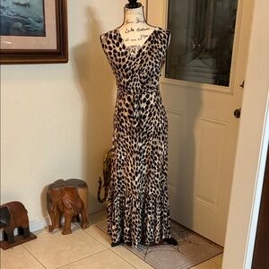 Leopard Print Maxi Dress-INC International Concepts Sz XS